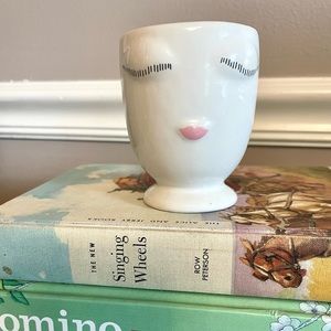 Ceramic Planter with Painted Face